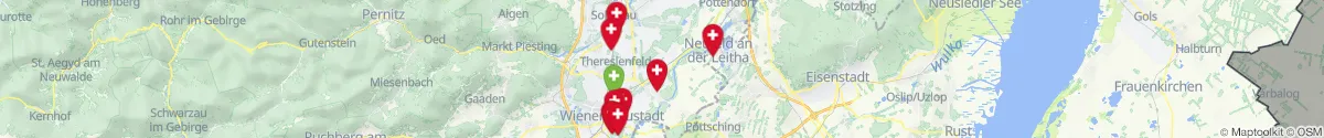 Kartenansicht für Apotheken-Notdienste in der Nähe von Zillingdorf (Wiener Neustadt (Land), Niederösterreich)